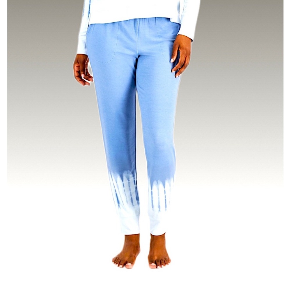 NWT‎ Alfani Tie-Dye Printed Jogger Pajama Pants Light Blue Lounge Bottoms XS